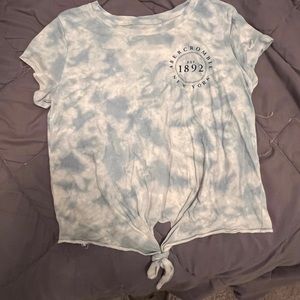 blue tie dye abercrombie shirt